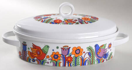 Paradise 2 Quart Oval Covered Casserole