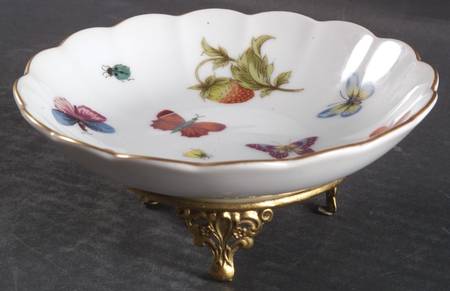 Spring Time Footed Bon Bon with Metal Stand