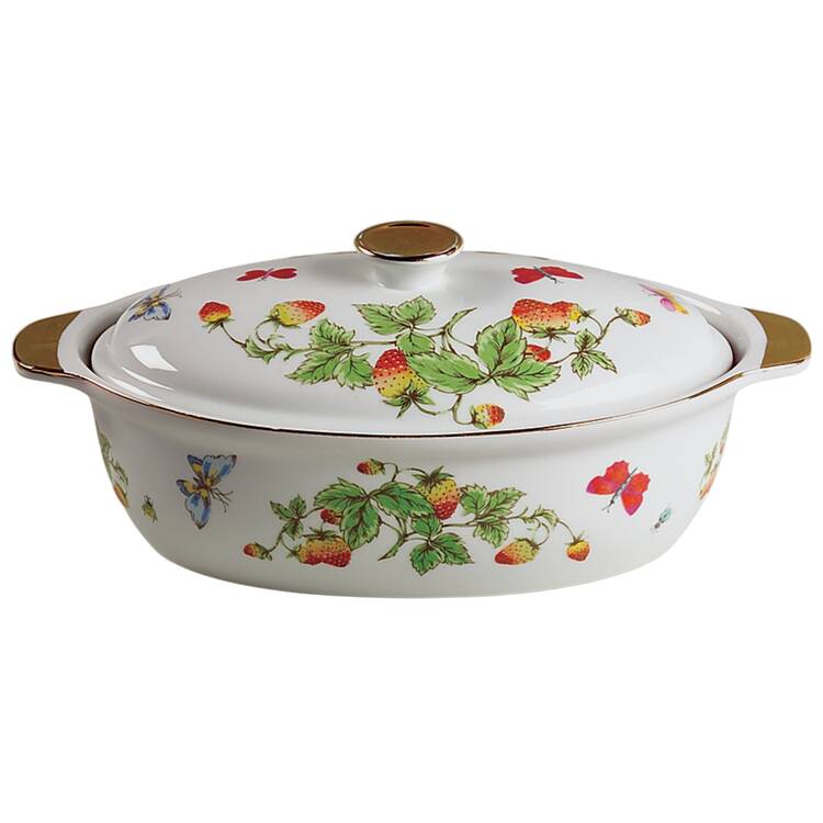 Spring Time 1.5 Quart Oval Covered Casserole