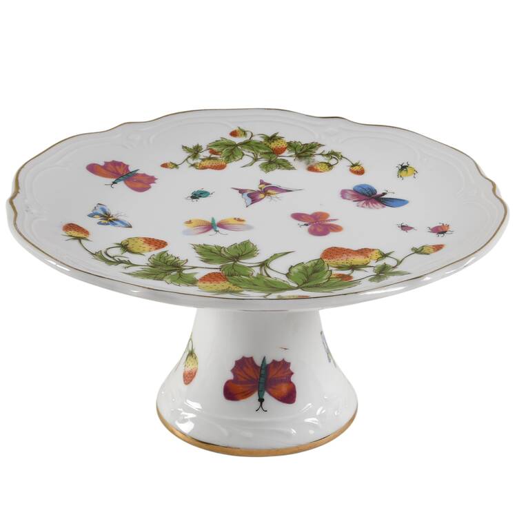 Spring Time 7" Diameter Pedestal Cake Stand