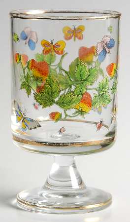 Spring Time Glassware Footed Tumbler