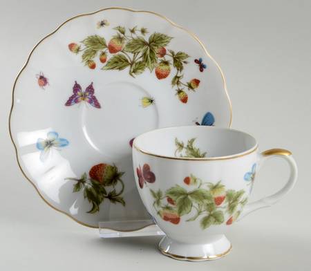 Spring Time Footed Cup & Saucer Set