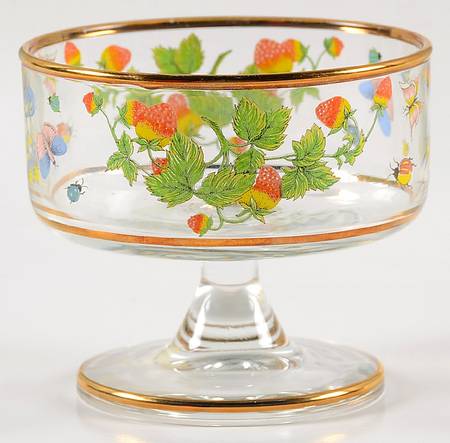 Spring Time Glassware Footed Dessert