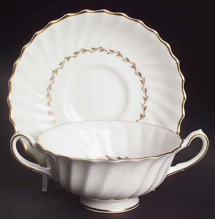 Adrian Footed Cream Soup Bowl & Saucer Set