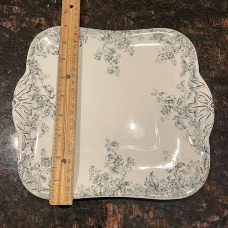 Adrian Gray Square Handled Cake Plate