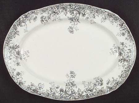 Adrian Gray 12" Oval Serving Platter