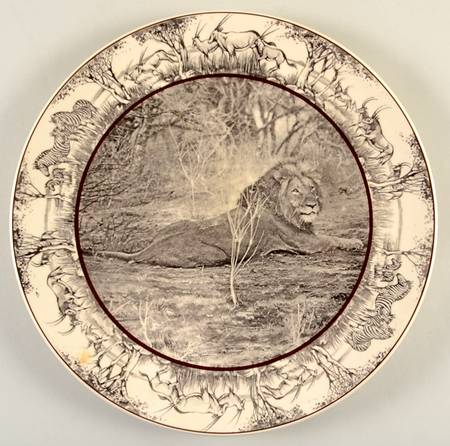 African Series Dark Brown Black 13" Chop Plate (Round Platter)
