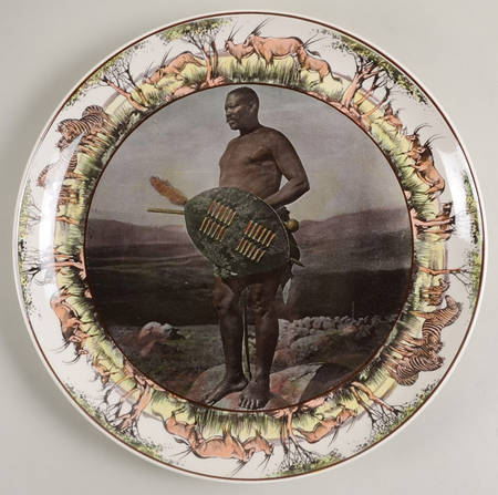African Series Multicolor (Coupe) 13" Chop Plate (Round Platter)