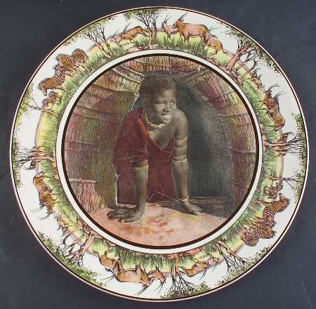 African Series Multicolor (Coupe) 13" Chop Plate (Round Platter)