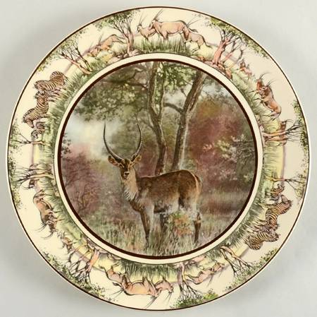 African Series Multicolor (Coupe) 13" Chop Plate (Round Platter)
