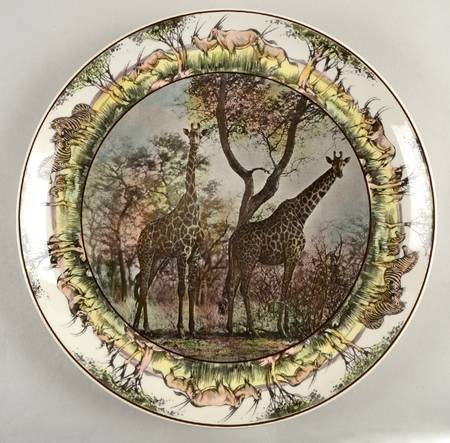African Series Multicolor (Coupe) 13" Chop Plate (Round Platter)