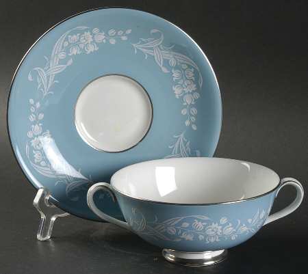 Alexandria Footed Cream Soup Bowl & Saucer Set