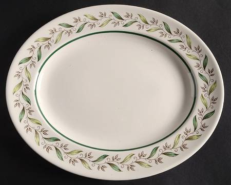 Almond Willow 13" Oval Serving Platter