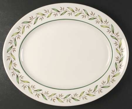 Almond Willow 17" Oval Serving Platter
