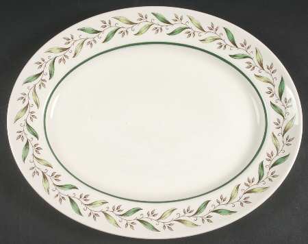 Almond Willow 15" Oval Serving Platter
