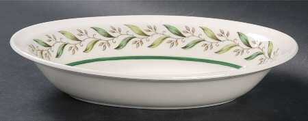 Almond Willow 9" Oval Vegetable Bowl