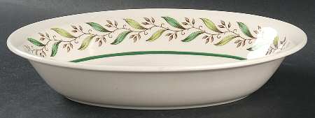 Almond Willow 10" Oval Vegetable Bowl