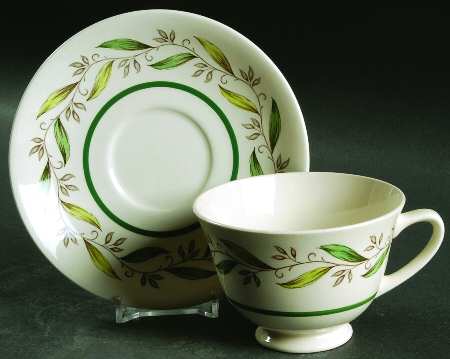 Almond Willow Footed Cup & Saucer Set