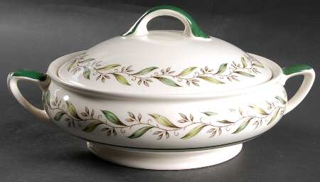 Almond Willow Round Covered Vegetable