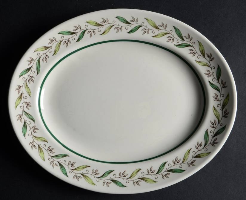 Almond Willow 10" Oval Serving Platter