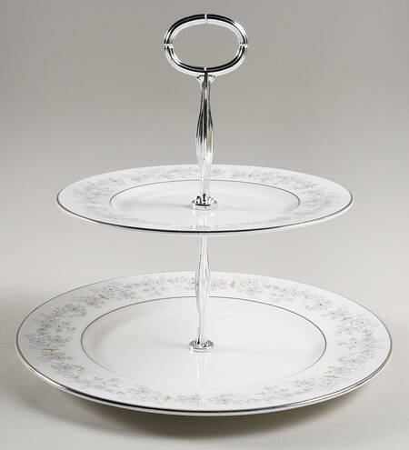 Amersham 6 5/8"-10"  2 Tiered Serving Tray (Dp, Sp) HC