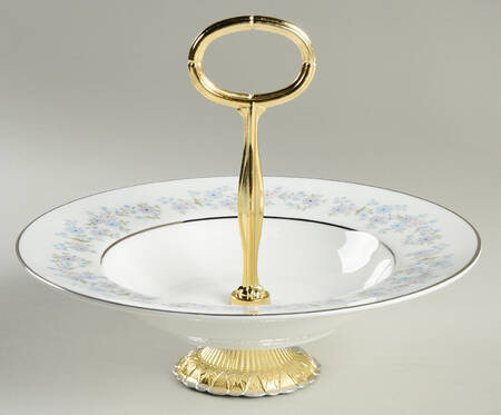 Amersham 6"-7" Handled Footed Nut Dish HC