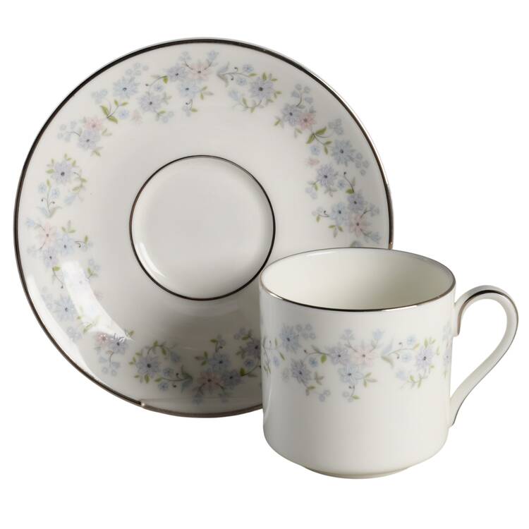 Amersham Flat Demitasse Cup & Saucer Set