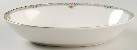 Amelia (White Background) 9" Oval Vegetable Bowl