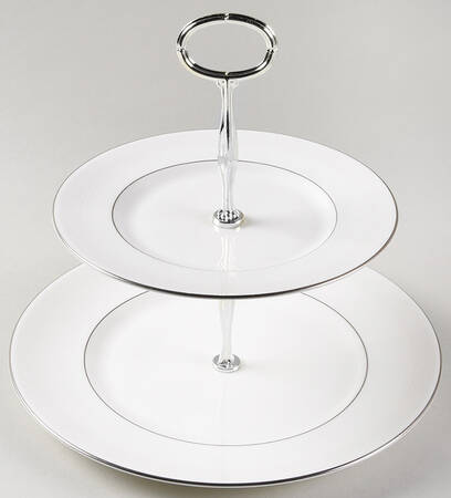 Amulet 6 5/8"-10"  2 Tiered Serving Tray (Dp, Sp) HC