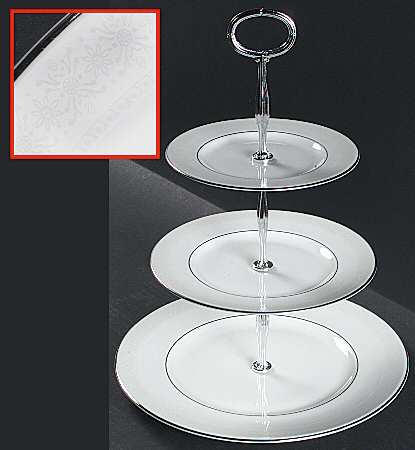 Amulet 13 7/8"-14 1/4" 3-Tiered Serving Tray(DP,SP,BB) HC