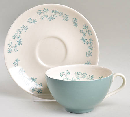 April Showers Footed Cup & Saucer Set