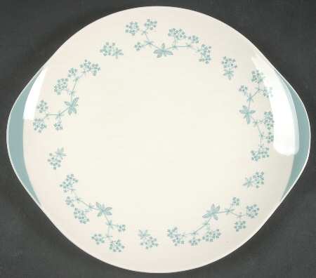 April Showers Handled Cake Plate