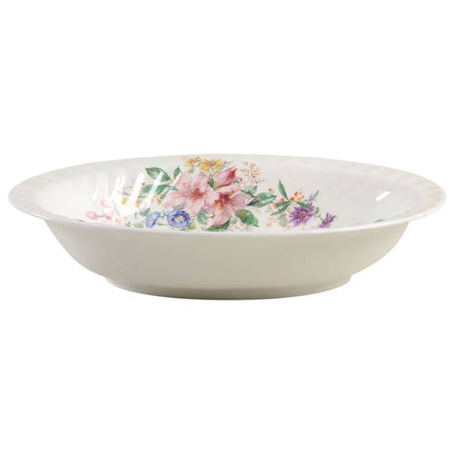 Arcadia (New, Smooth, Brown Green Backstamp) 10" Oval Vegetable Bowl