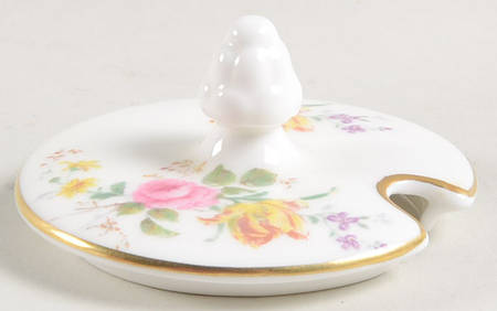 Arcadia (New, Smooth, Brown Green Backstamp) Lid for Mustard Jar