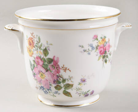 Arcadia (New, Smooth, Brown Green Backstamp) Small Cachepot