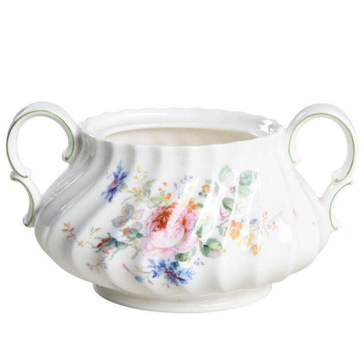 Arcadia (New, Smooth, Brown Green Backstamp) Sugar Bowl No Lid