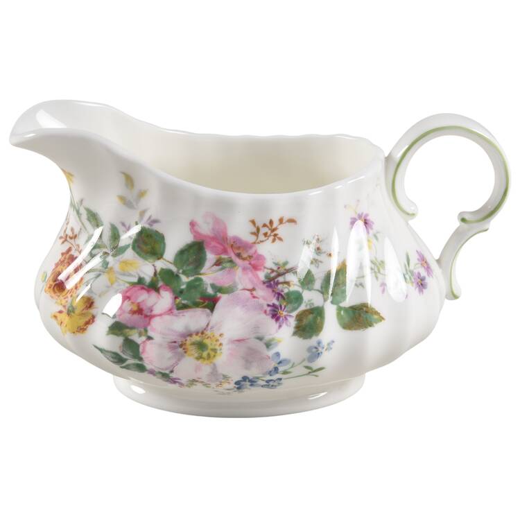 Arcadia (New, Smooth, Brown Green Backstamp) Creamer