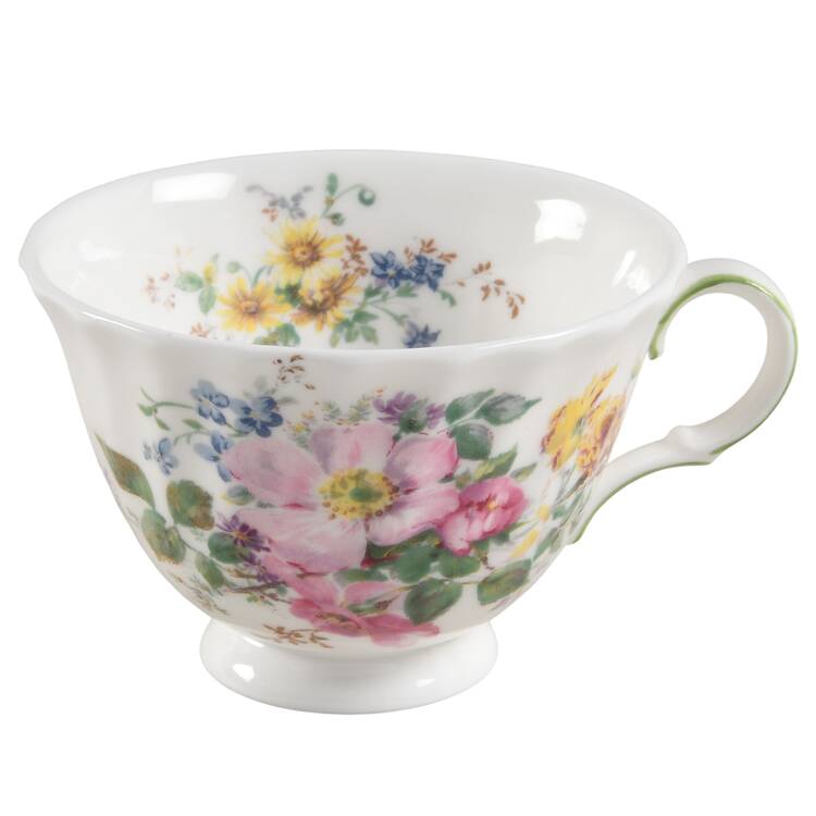 Arcadia (New, Smooth, Brown Green Backstamp) Footed Cup