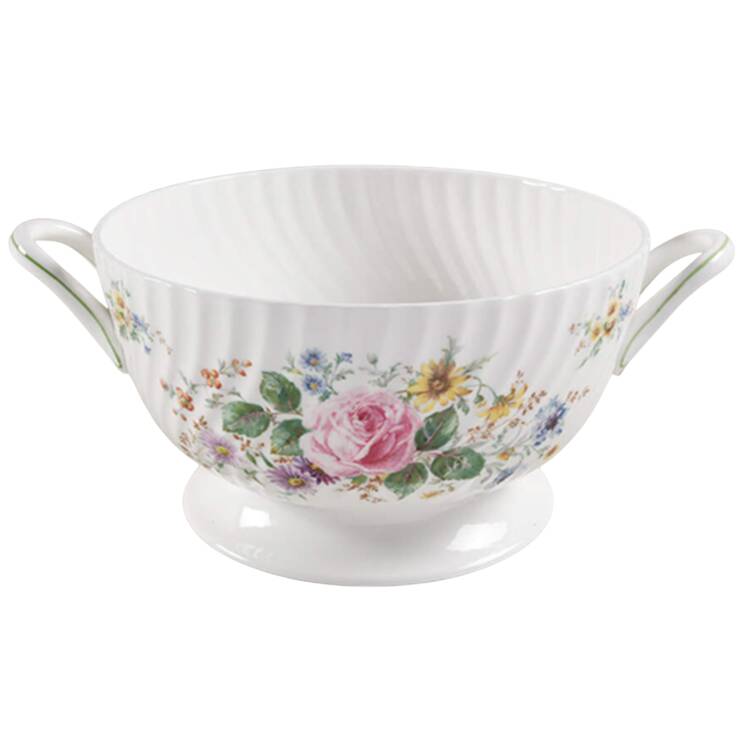 Arcadia (New, Smooth, Brown Green Backstamp) Tureen No Lid