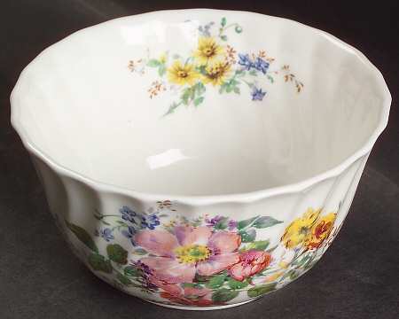Arcadia (New, Smooth, Brown Green Backstamp) Cranberry Bowl