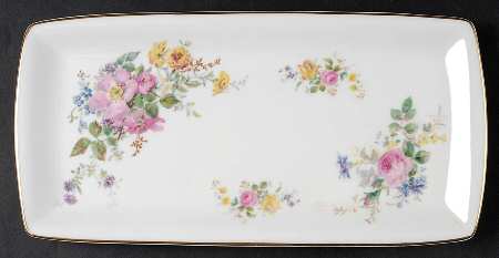 Arcadia (New, Smooth, Brown Green Backstamp) Large Sandwich Tray
