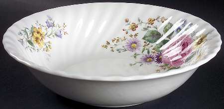 Arcadia (New, Smooth, Brown Green Backstamp) 10" Large Salad Serving Bowl