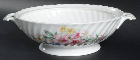 Arcadia (New, Smooth, Brown Green Backstamp) Round Vegetable No Lid