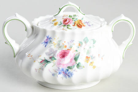 Arcadia (Older, Green Backstamp) Sugar Bowl & Lid