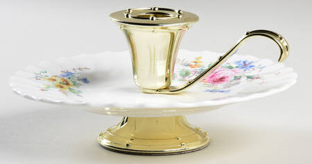 Arcadia (Older, Green Backstamp) 3"- 3 1/4" Candleholder (BB) HC