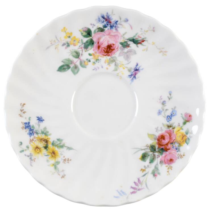 Arcadia (Older, Green Backstamp) Saucer for Footed Cup