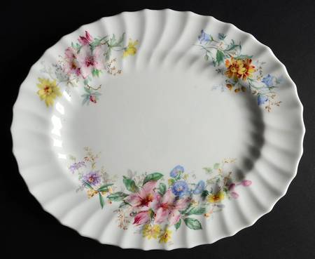 Arcadia (Older, Green Backstamp) 10" Oval Serving Platter