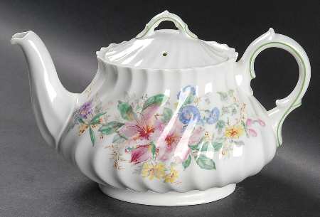 Arcadia (Older, Green Backstamp) Teapot & Lid