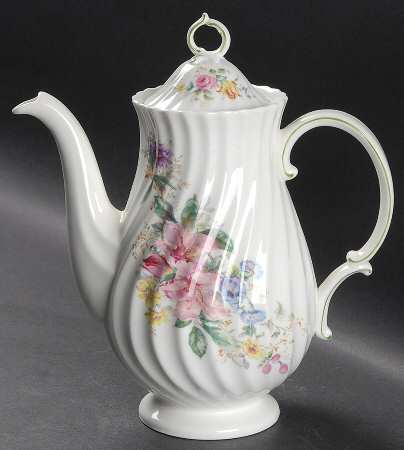 Arcadia (Older, Green Backstamp) Coffee Pot & Lid