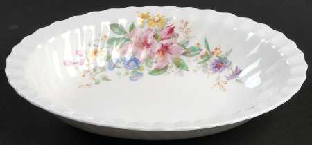 Arcadia (Older, Green Backstamp) 10" Oval Vegetable Bowl